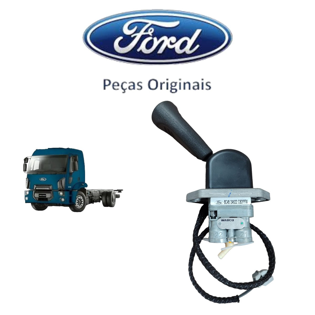 Válvula Maneco Freio de Mão Ford Cargo Original