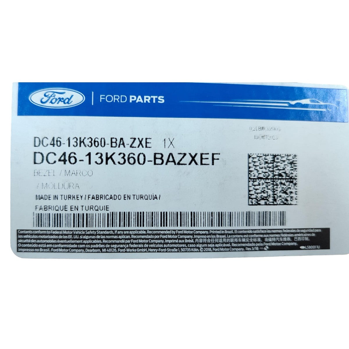 Moldura Farol Auxiliar LD Ford Cargo Extra Pesado Original