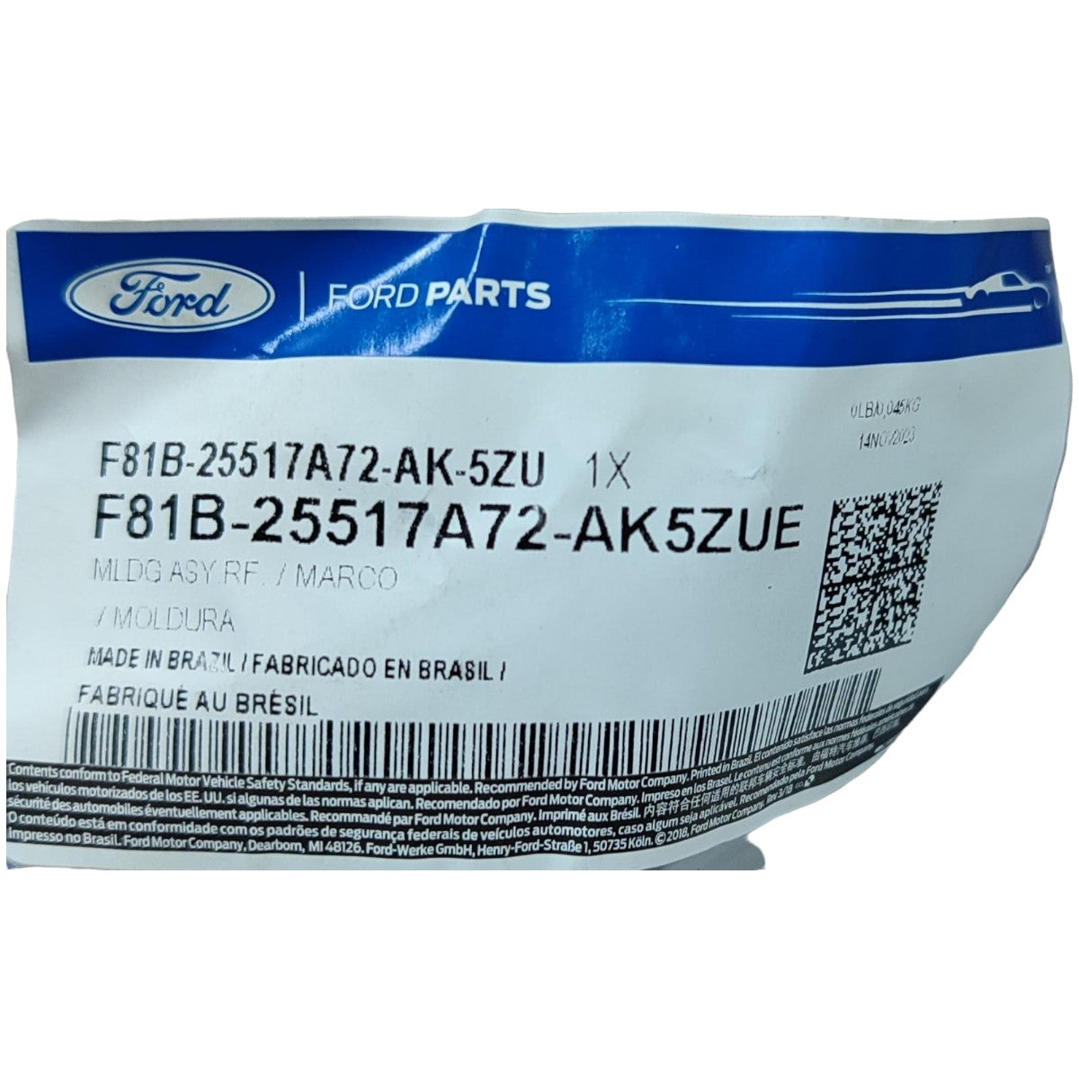 Moldura Friso Lateral Teto Lado Direito Ford F250 F350 F4000