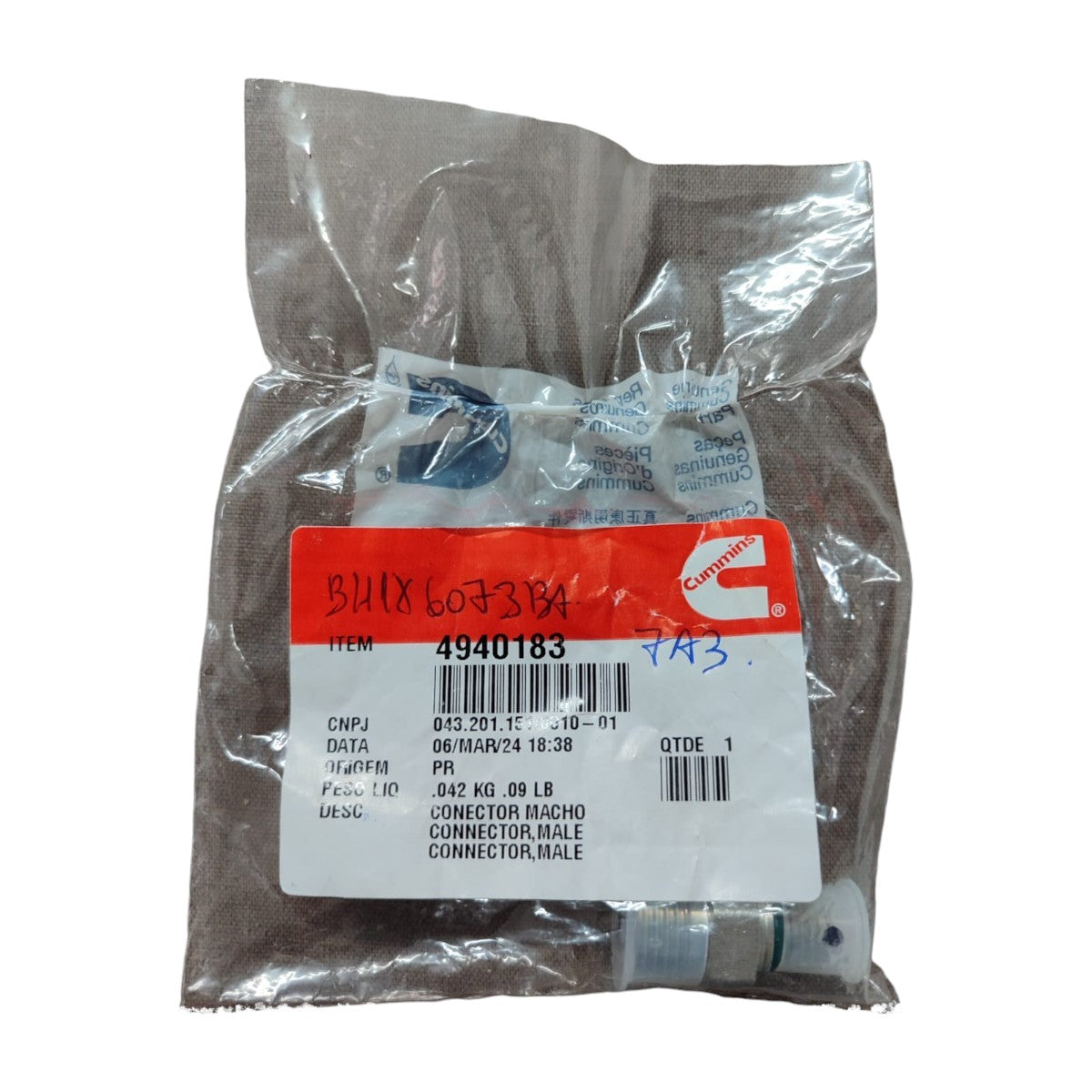 Conector Macho Cummins Original para Caminhões