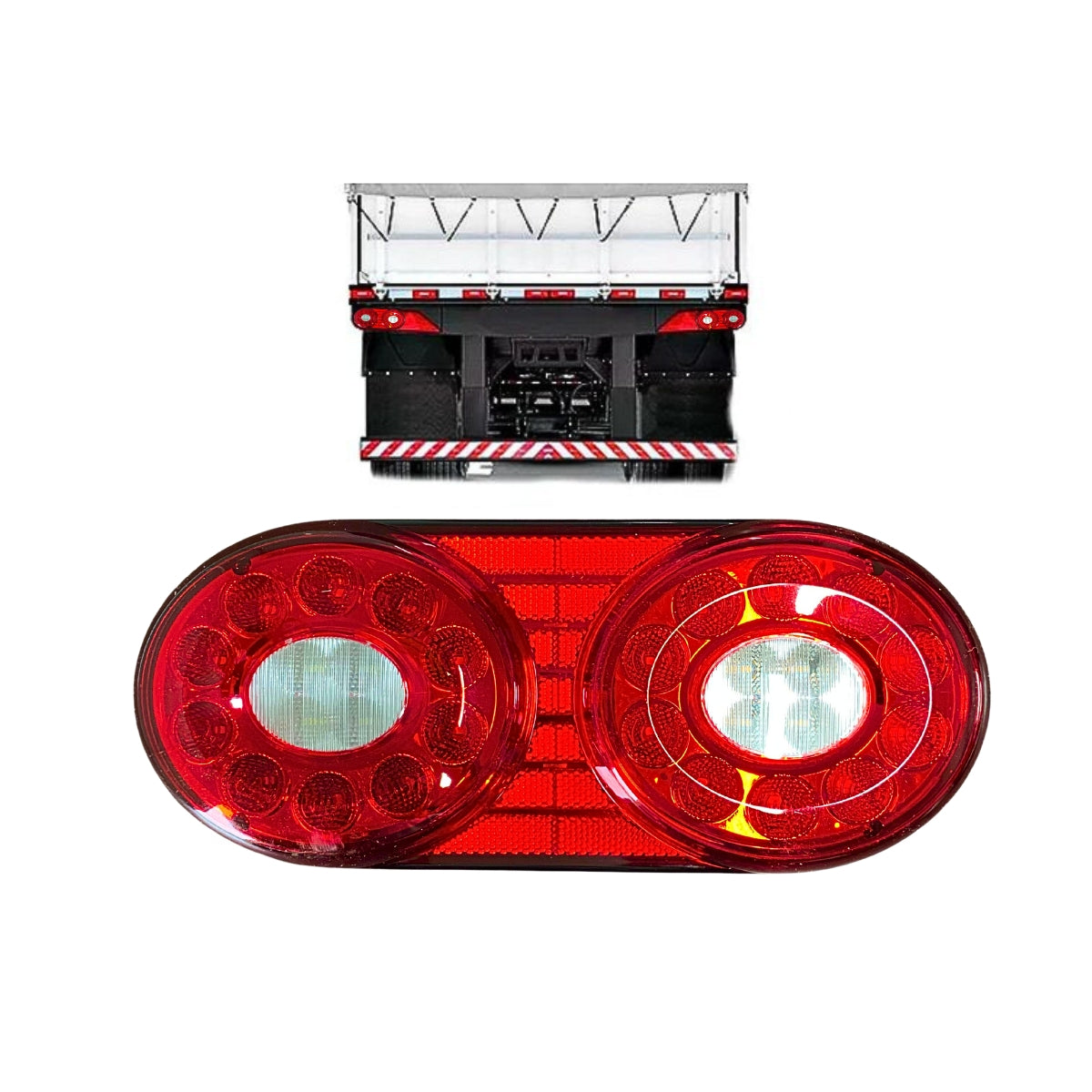 Lanterna Traseira Carreta Randon LED Style Bivolt 12/24V – Lado Esquerdo