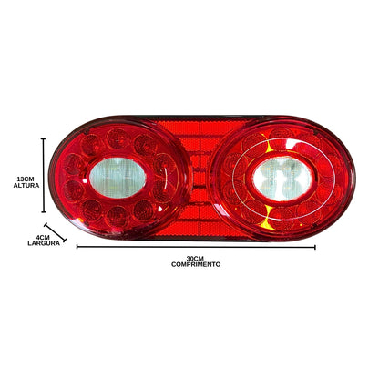 Lanterna Traseira Carreta Randon LED Style Bivolt 12/24V – Lado Esquerdo