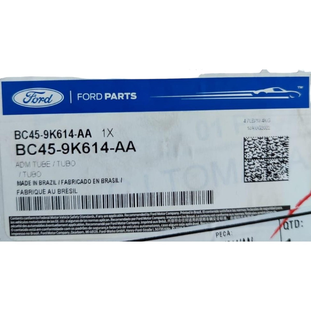 Tubo de Admissão do Filtro de Ar Ford Cargo Traçado Original