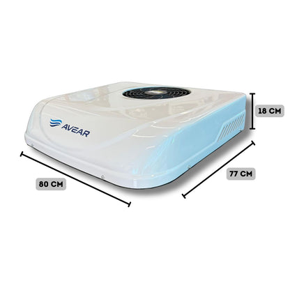 Ar Condicionado de Teto 100% Elétrico Inverter 8.500 BTUs 12V/24V – Conforto para Caminhões e Motorhomes