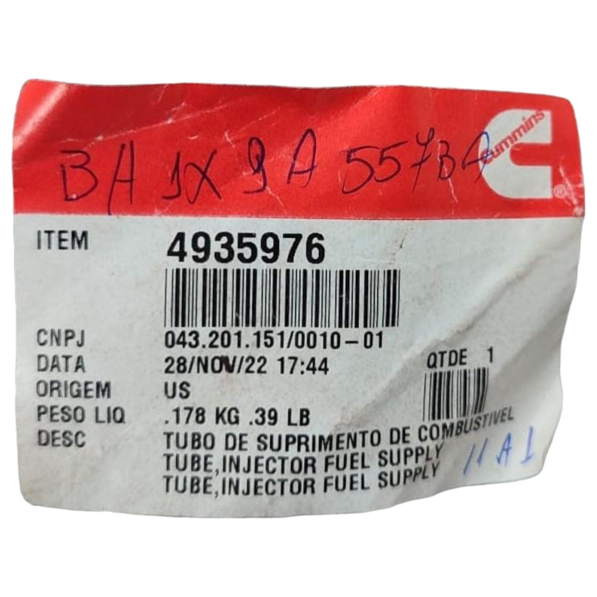 Tubo de Suprimento de Combustível Cummins Original