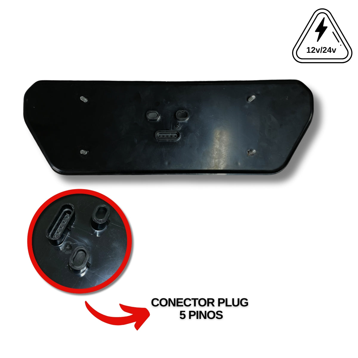 LANTERNA TRASEIRA GUERRA LED 12/24V LADO DIREITO CAMINHÃO