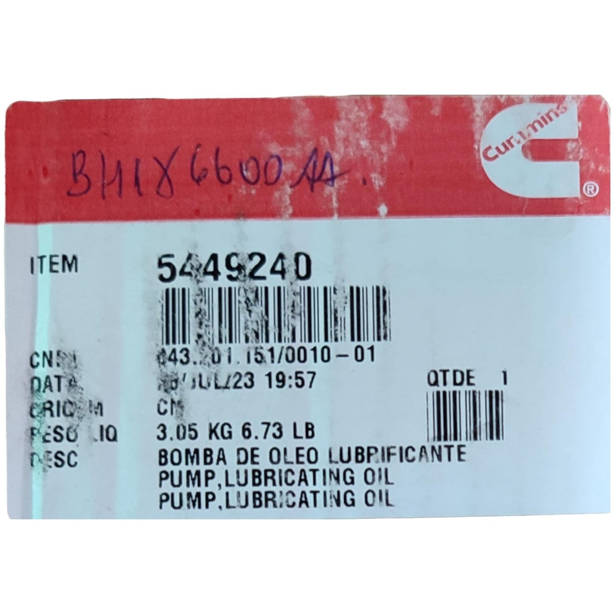 Bomba de Óleo Motor Cummins ISC 8.3 8.9 Original