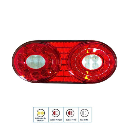 Lanterna Traseira Carreta Randon LED Style Bivolt 12/24V – Lado Esquerdo