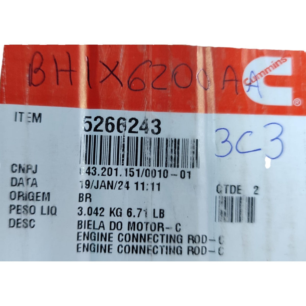 Biela do Motor Ford Cargo Cummins 8.3 Original 5266243